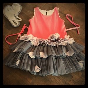Isobella & Chloe pink and gray dress. Size 18mo